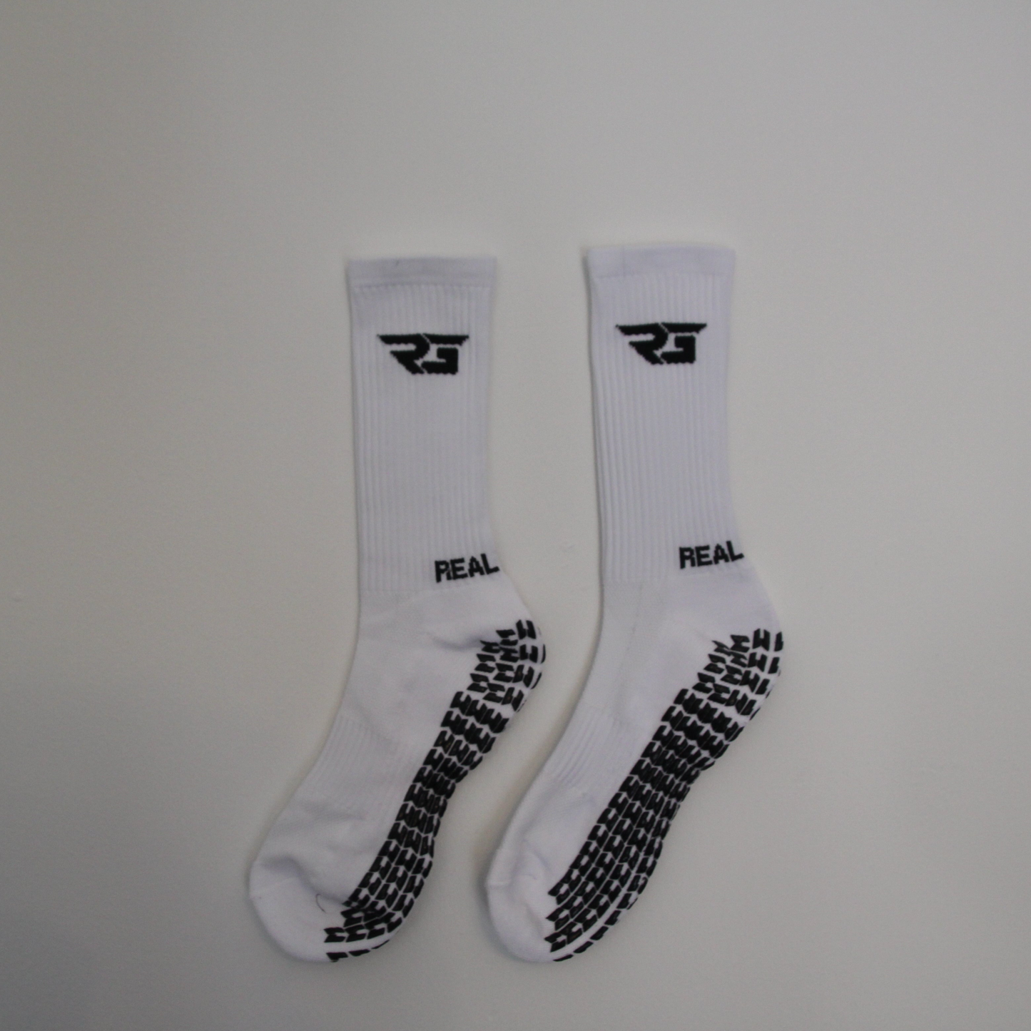 Real Gear Grip Socks White